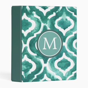 Monogram   Aquamarine Motif IV Mini Binder