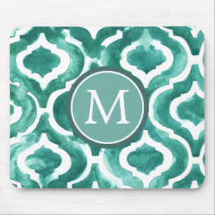 Monogram Aquamarine Motif IV Mouse Pad