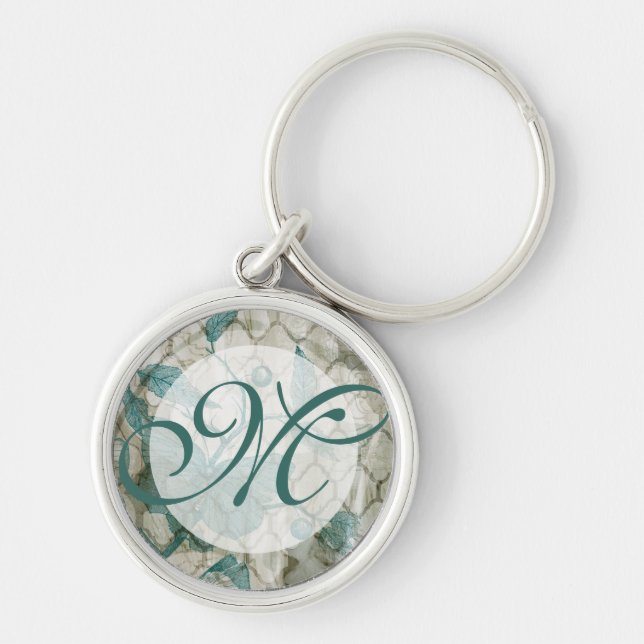 Monogram | Arabesque Butterflies V Keychain (Front)