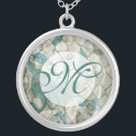 Monogram | Arabesque Butterflies V Silver Plated Necklace<br><div class="desc">Animals</div>