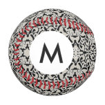 Monogram Arabic floral pattern Baseball