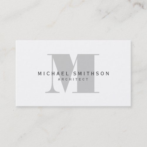 Monogram Architect Modern Simple Business Card