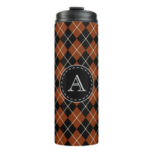 Monogram Argyle Coffee Tumbler
