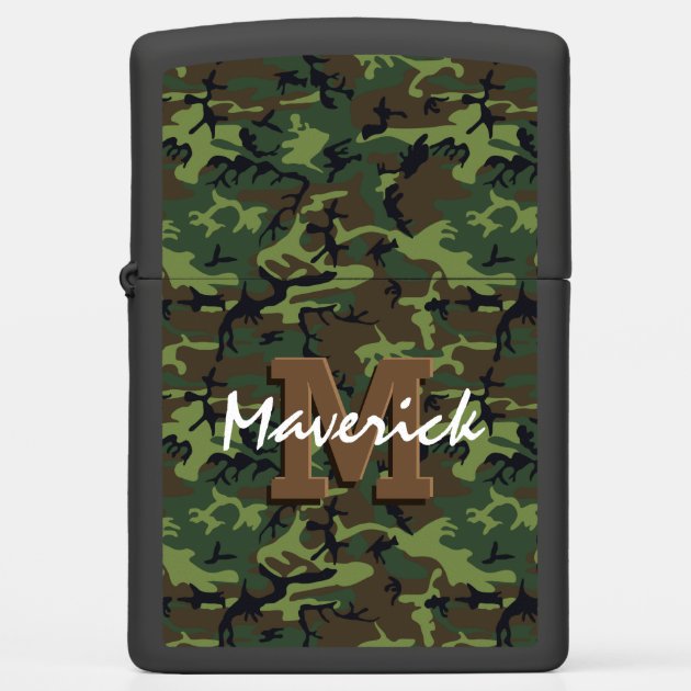 Monogram Army Camouflage Zippo Lighter | Zazzle