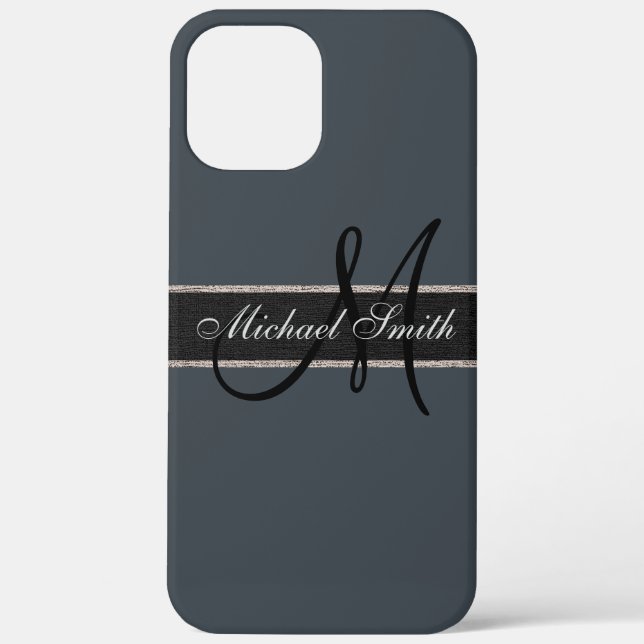 Monogram Arsenic Color Background Case-Mate iPhone Case (Back)