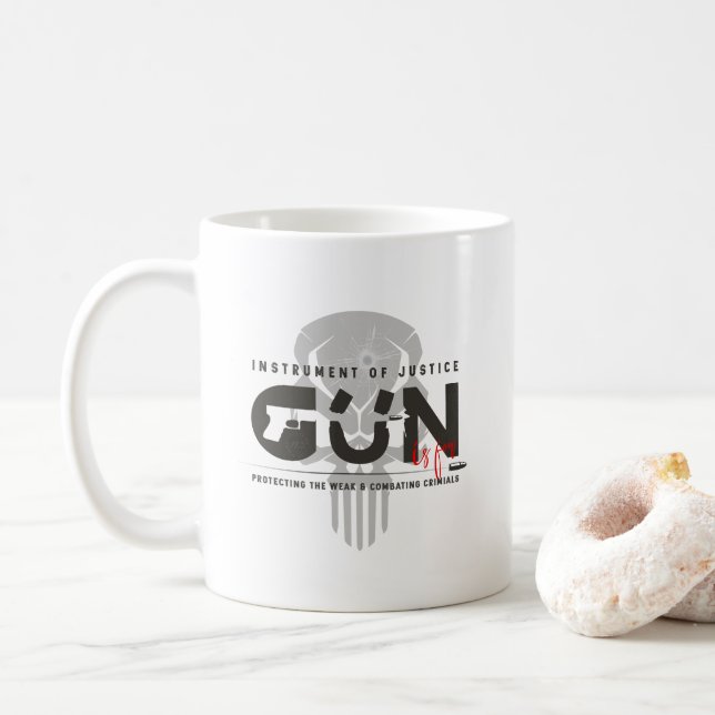 Monogram Art of Gun | #11 Classic Mug (With Donut)