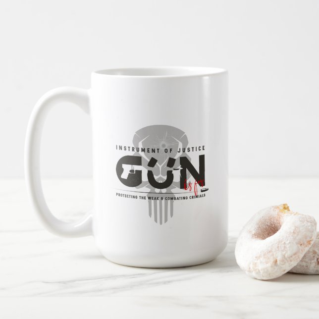 Monogram Art of Gun | #15 Classic Mug (With Donut)