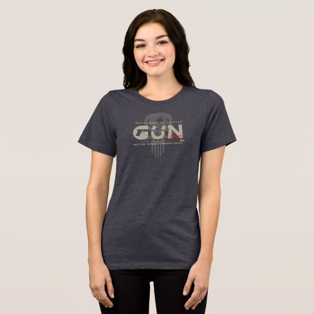 Monogram Art of Gun (2) | Women Tri-Blend Shirt (Front Full)