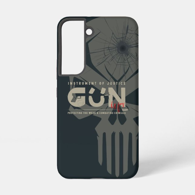Monogram Art of Gun | (Dark mode) Samsung Galaxy Case (Back)