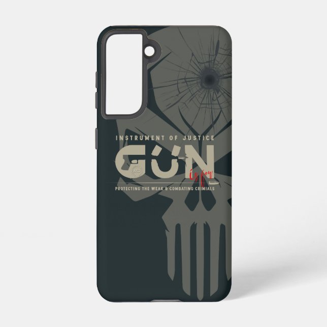 Monogram Art of Gun | (Dark mode) Samsung Galaxy Case (Back)