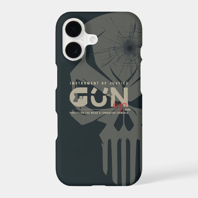 Monogram Art of Gun | iPhone 17 case (dark mode) (Back)