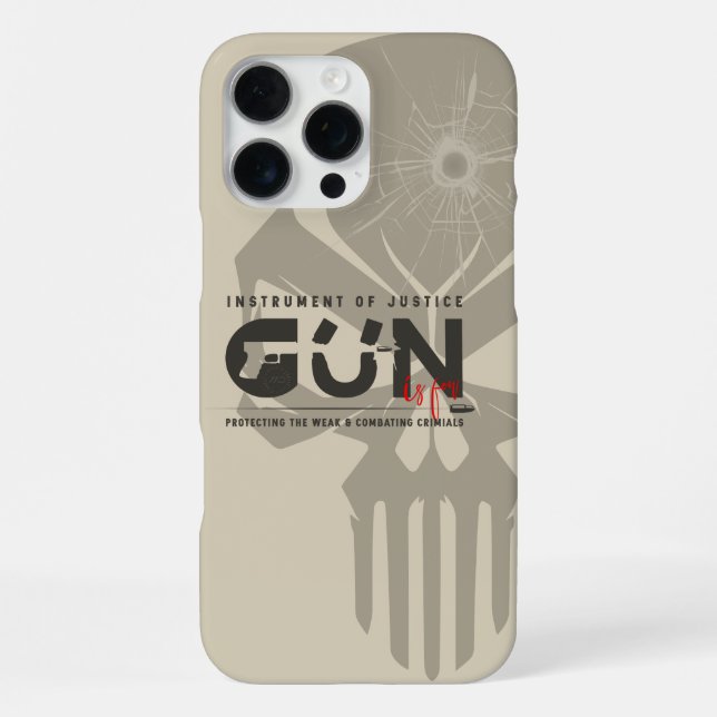 Monogram Art of Gun | Iphone Case (Back)