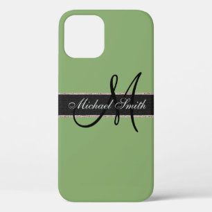 Monogram Asparagus Color Background iPhone 12 Pro Case