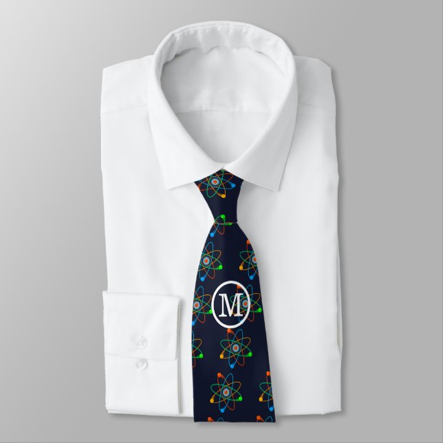 Monogram Atomic Structure Science Neck Tie (Tied)