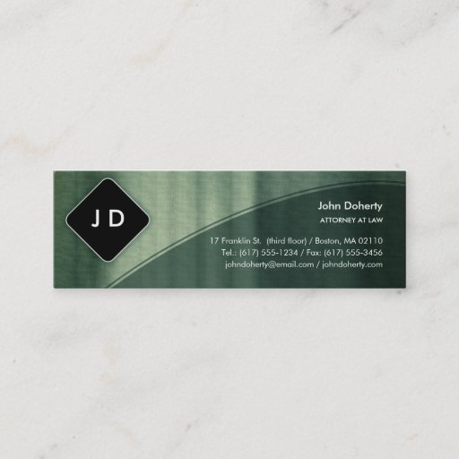Customizable Monogram Attorney at Law - Business Card