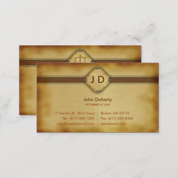Monogram | Attorney At Law Business Card by wierka at Zazzle