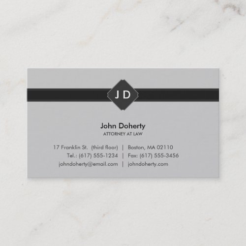 Monogram Attorney at Law - Business Card