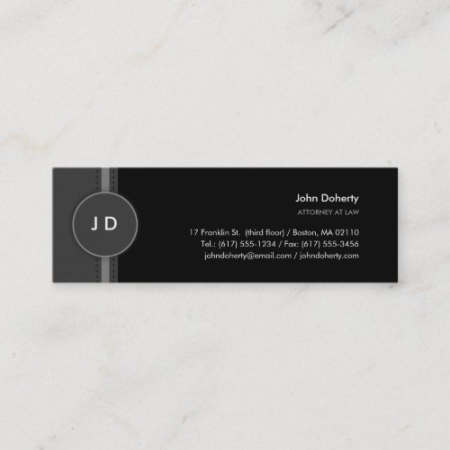 Monogram Attorney at Law - Business Card