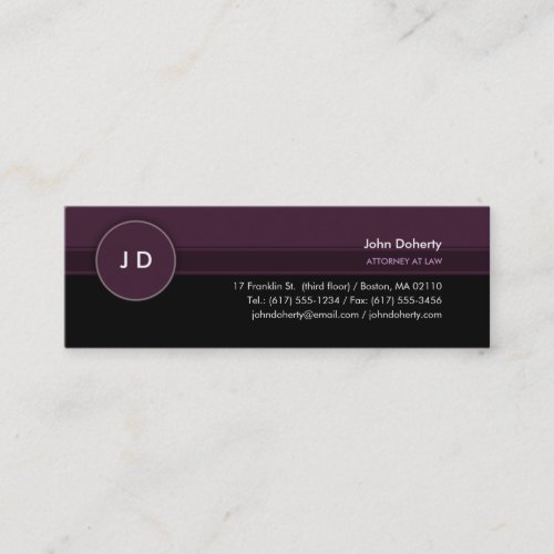 Monogram Attorney at Law - Business Card