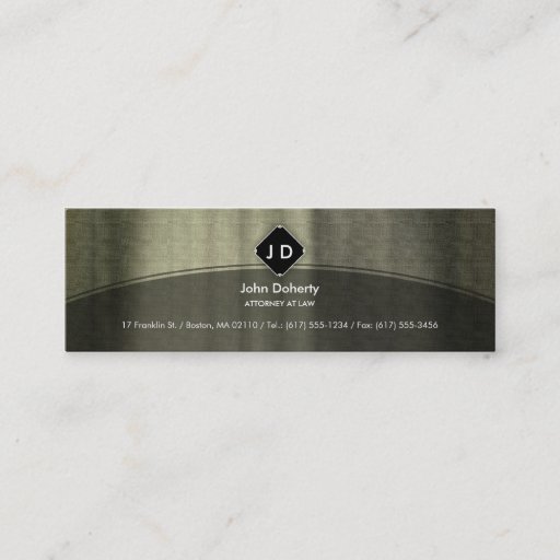 Customizable Monogram Attorney at Law - Business Card