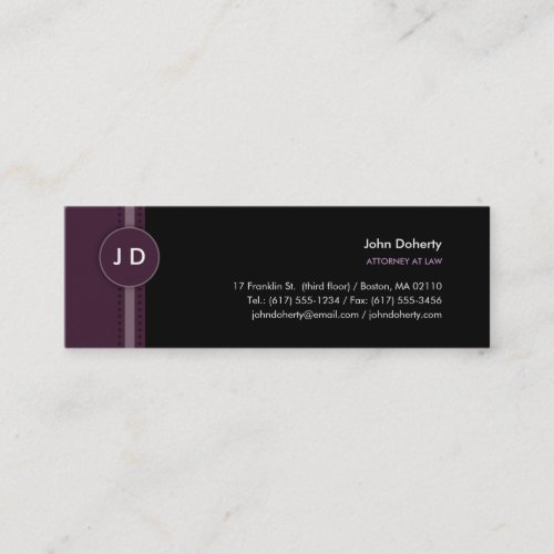 Monogram Attorney at Law - Business Card