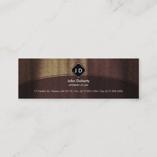Customizable Monogram Attorney at Law - Business Card