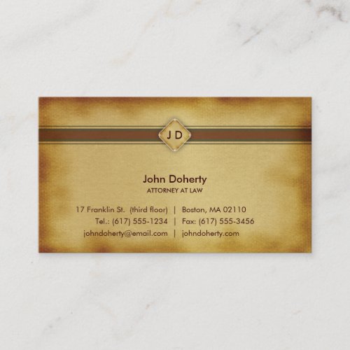 Monogram Attorney at Law - Business Card