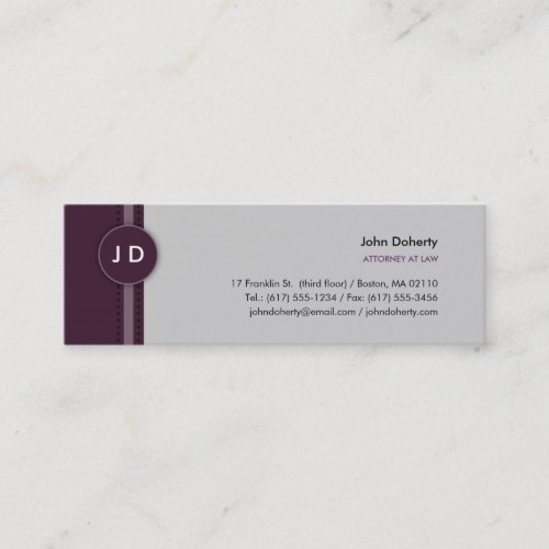 Monogram Attorney at Law - Business Card