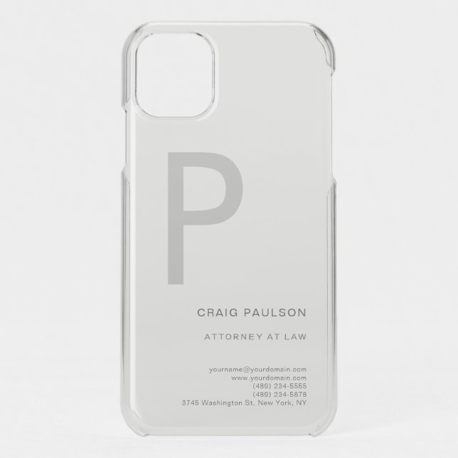 Monogram Attorney at Law Modern Uncommon iPhone Case (Back)