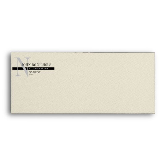 Monogram Attorney Letterhead Envelope A10 Zazzle