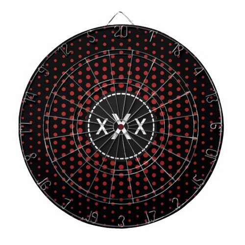 Monogram Auburn Techno Dots Modern Dart Board
