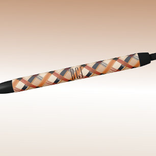 Monogram   Autumn-Fall Diagonal Plaid Ink Pen