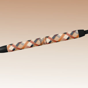 Monogram Autumn-Fall Diagonal Plaid Ink Pen