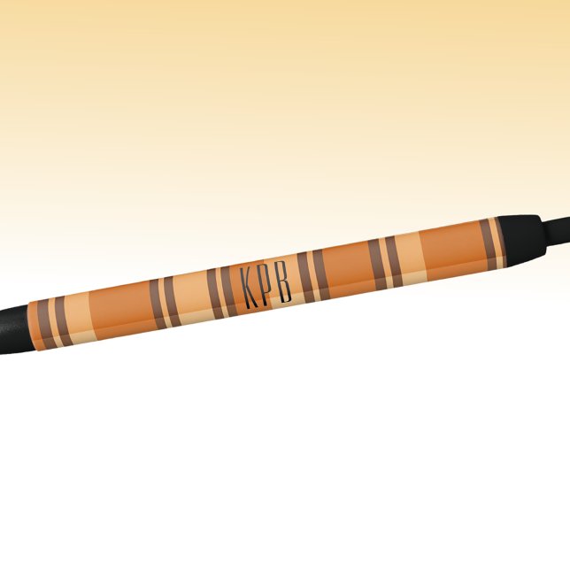 Monogram | Autumn-Fall Modern Plaid Ink Pen (Creator Uploaded)