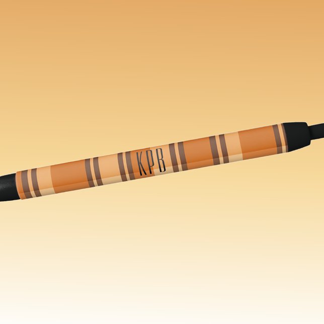 Monogram | Autumn-Fall Modern Plaid Ink Pen (Creator Uploaded)