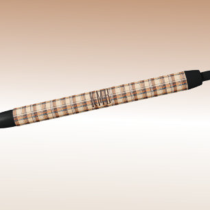 Monogram   Autumn-Fall Plaid Pattern Ink Pen
