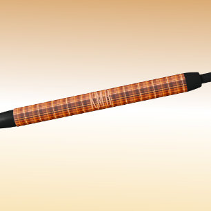 Monogram   Autumn-Fall Plaid Pattern Ink Pen