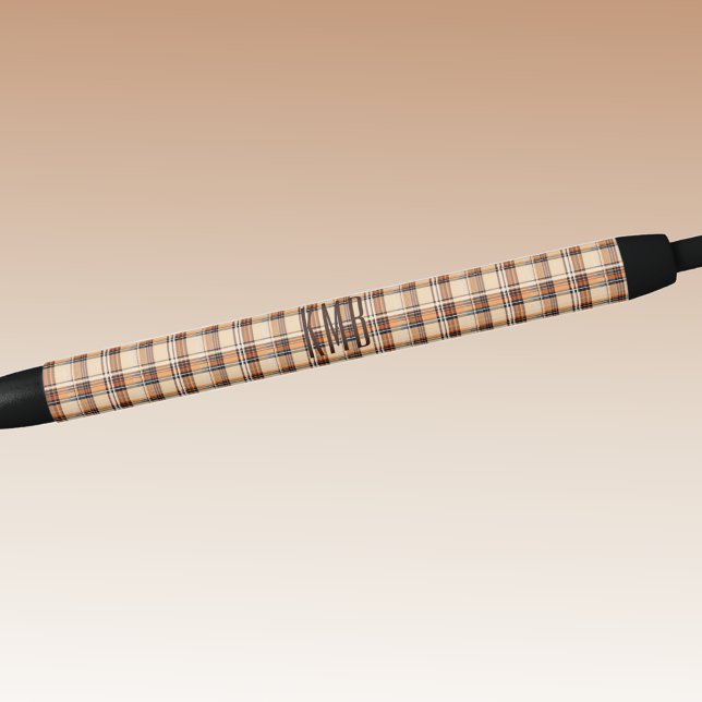 Monogram | Autumn-Fall Plaid Pattern Ink Pen (Creator Uploaded)