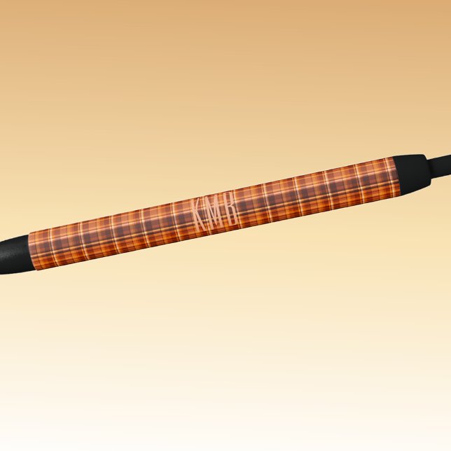 Monogram | Autumn-Fall Plaid Pattern Ink Pen (Creator Uploaded)