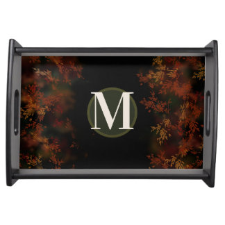 Monogram Autumn foliage  Serving Tray