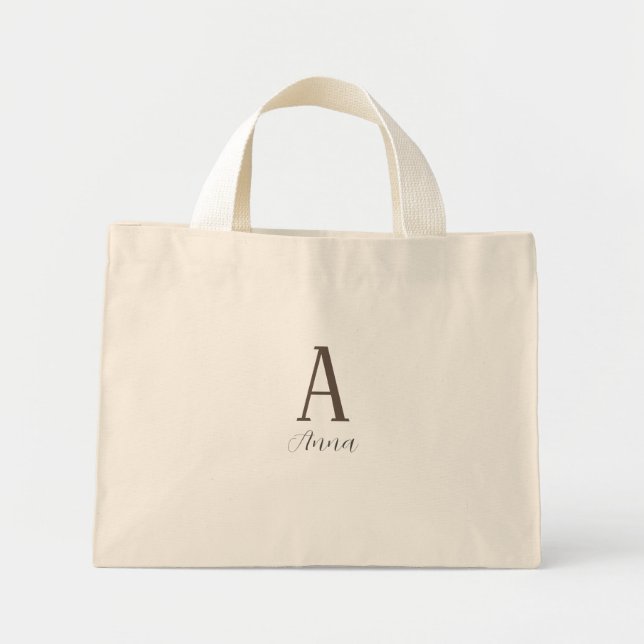 Monogram Autumn vibe Mini Tote Bag (Front)