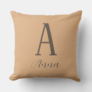 Monogram Autumn vibe Throw Pillow