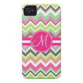 Monogram Aztec Andes Tribal Mountains Chevron Case-Mate iPhone Case (Back)