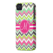 Monogram Aztec Andes Tribal Mountains Chevron Case-Mate iPhone Case (Back Left)
