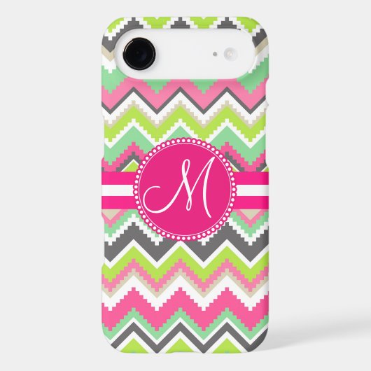 Monogram Aztec Andes Tribal Mountains Chevron Case-Mate iPhone Case (Back)
