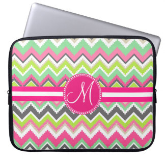Monogram Aztec Andes Tribal Mountains Chevron Laptop Sleeve