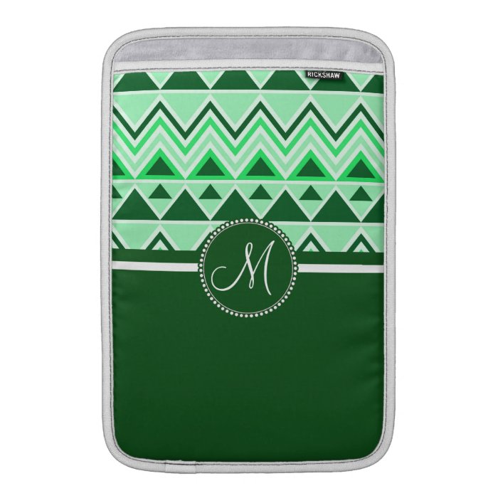 Monogram Aztec Andes Tribal Mountains Triangles MacBook Air Sleeves