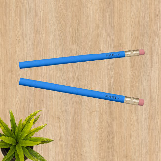 Monogram Azure Blue Pencil