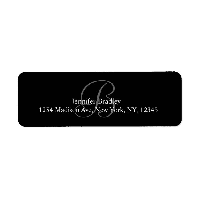 Monogram B Address Labels