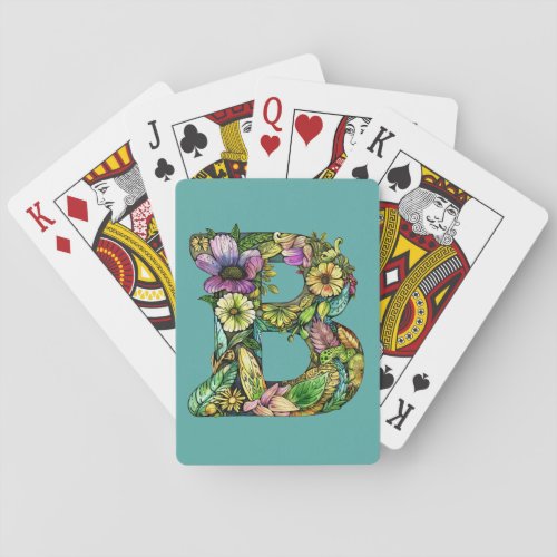 Monogram B Bountiful T_Shirt Playing Cards